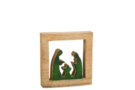 Figurină, Square Lemn Verde/Natur L SALE % - Figurină, Square Lemn Verde/Natur L