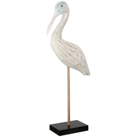 Mare si soare - Figurină, Stârc, Lemn, alb, PU 2, L. 10 cm, L. 22 cm, H 58 cm