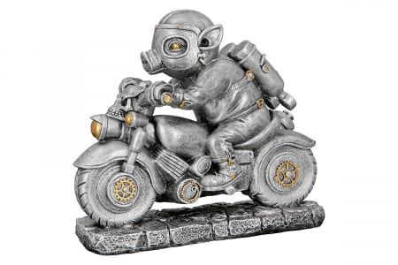 Figurina Steampunk Motor, Rasina, Argintiu, 7x23x21 cm [1]