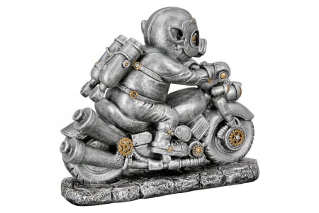 Figurina Steampunk Motor, Rasina, Argintiu, 7x23x21 cm [2]