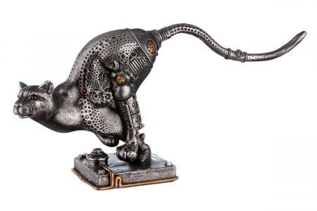 Figurina Steampunk Pard, Rasina, Argintiu/Auriu, 35x17x9.5 cm [4]