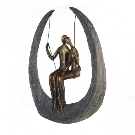 Figurina Swing rasina/metal, bronz/argintiu, 30x32x9 cm [1]