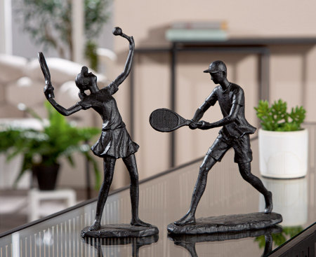 Figurină, Tenis, Active, Poly, negru, PU 4, 2 buc. asortate, L. 5,5 cm, L. 14 cm, H. 19,5 cm [4]