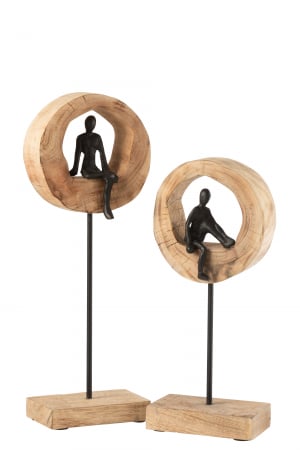 Figurina Think Ring, Lemn, Negru, 49x20x5 cm [1]