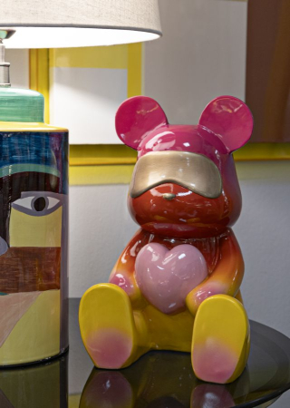 Figurina, Ursulet de plus curcubeu 21,5x20,5x32 cm [6]