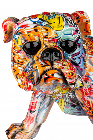 Figurina XL Pug Street Art, Rasina, Multicolor, 75x40x36 cm [2]