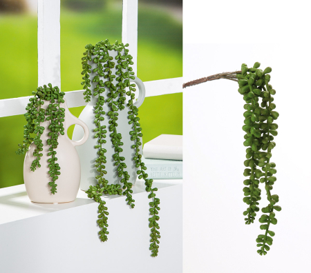 Floare artificiala, Accessories Senecio, verde, rasina, 8 x 8 x 51 cm [1]