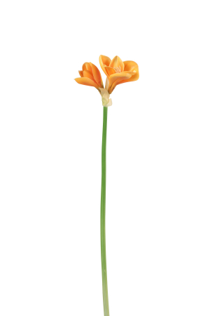 SALE % - Floare artificiala Amaryllis, Plastic/Sintetic, Portocaliu, 71x9x9 cm