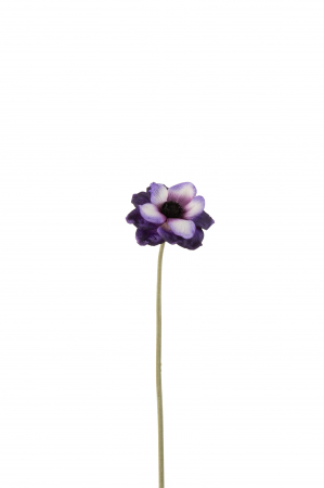 Floare artificiala Anemone, Plastic/Sintetic, Mov, 10.5x10.5x41 cm [1]
