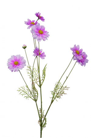 IN STOC - Floare artificiala COSMOS, Fibre sintetice, Roz, 92 cm