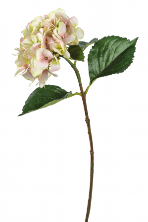 IN STOC - Floare artificiala hortensie, Fibre artificiale, Roz, 71 cm
