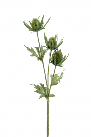 IN STOC - Floare artificiala Tulip, Fibre artificiale, Verde, 44 cm