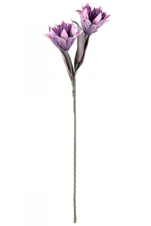 IN STOC - Floare artificiala Reiki, Fibre sintetice, Mov, 20x20x95 cm