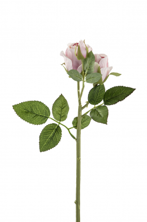 IN STOC - Floare artificiala Rose, Fibre artificiale, Roz, 40 cm