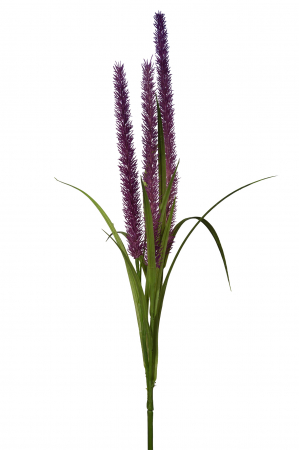 SALE % - Floare artificiala SHILF, Fibre sintetice, Verde/Mov inchis, 115 cm