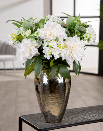 Floare artificială, Struț, Hortensie, Rășină, alb, PU 2, H. 52 cm [2]