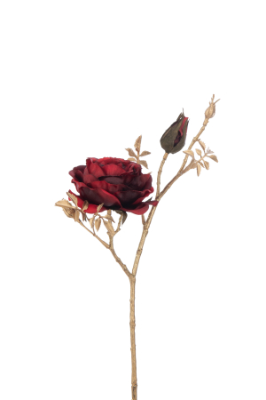 Coronite si Brazi - Floare artificiala Trandafir /Cană,uri Roșu/Auriu