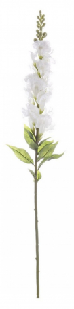 SALE % - Floare decorativa, plastic, alb, 68cm