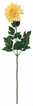 SALE % - Floare decorativa, poliester plastic sarma, galben, 13x60cm
