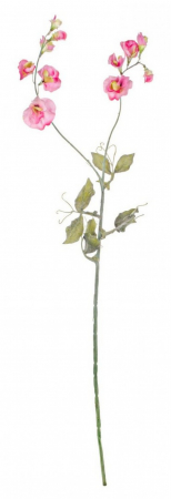 SALE % - Floare decorativa, poliester plastic sarma, roz, 76cm