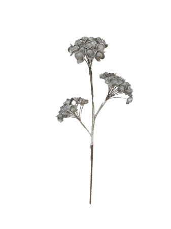 Floare din spuma, Hortensie, "Elli", Spuma sintetica, gri, culoare argintie, PU 4, H. 85 cm [1]