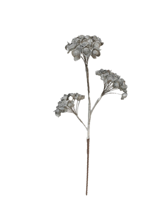 DECORATIUNI - Floare din spuma, Hortensie, "Elli", Spuma sintetica, gri, culoare argintie, PU 4, H. 85 cm
