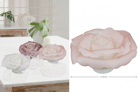 SALE % - Floare spuma, ROSE HEAD, Plastic, 10X20 cm
