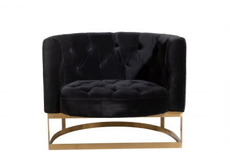 Canapea Wilson, Metal/Catifea, Auriu/Antracit, 90x76x74 cm [1]