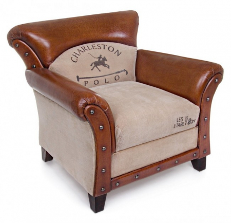 Fotoliu Charleston, Piele, Maro, 86x76x77 [1]