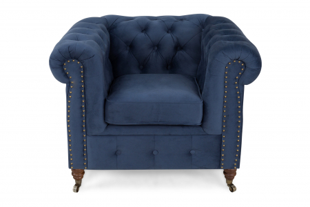 Fotoliu Chesterfield, Albastru, 94x80x86 cm [1]