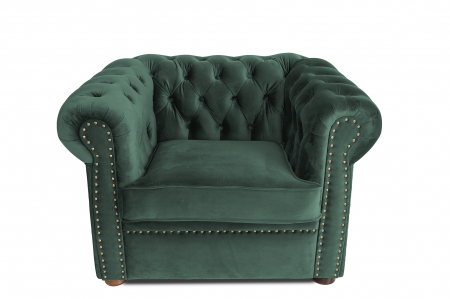 Fotolii - Fotoliu Chesterfield, verde, 94x80x86 cm