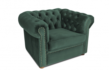 Fotoliu Chesterfield, verde, 94x80x86 cm [1]