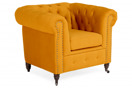 SALE % - Fotoliu Chesterfield, Galben, 94x80x86 cm