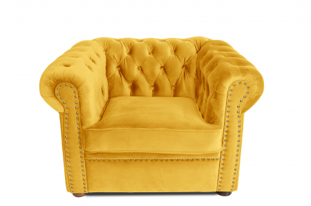 SALE % - Fotoliu Chesterfield, Galben, 94x80x86 cm