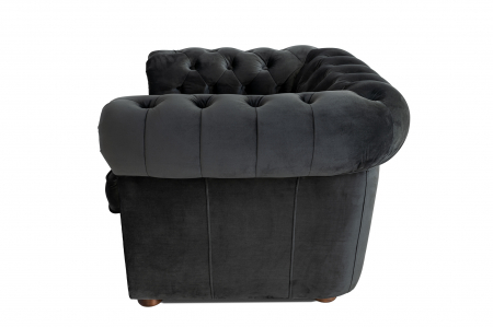 Fotoliu Chesterfield, gri inchis, 94x80x86 cm [2]