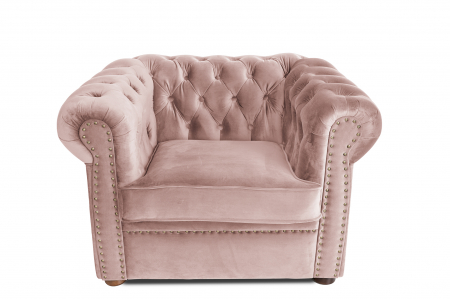 Fotolii - Fotoliu Chesterfield, roz, 94x80x86 cm