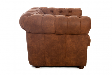 Fotoliu Chesterfield, maro coniac, 94x80x86 cm [2]
