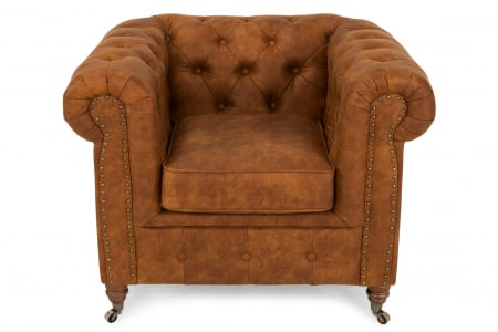Fotoliu Chesterfield, Maro coniac, 94x80x86 cm [1]