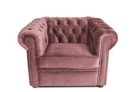 Fotolii - Fotoliu Chesterfield, roz, 94x80x86 cm