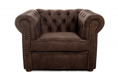 SALE % - Fotoliu Chesterfield, maro, 94x80x86 cm