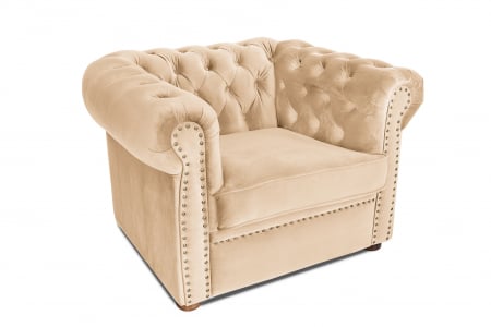 Fotoliu Chesterfield, Bej, 94x80x86 cm [1]