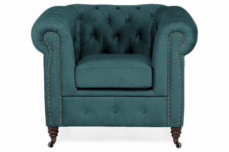 Fotoliu Chesterfield, Turcoaz, 94x80x86 cm [1]