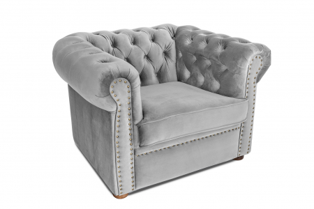 Fotoliu Chesterfield, gri, 94x80x86 cm [1]