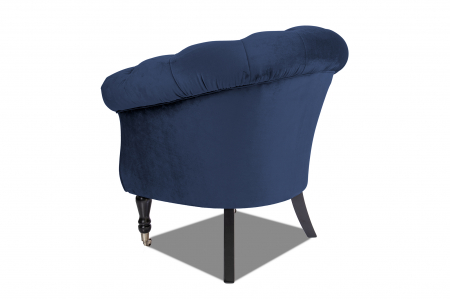 Fotoliu Filip chesterfield, albastru petrol, spuma/catifea/lemn, 87x78x83 cm [2]