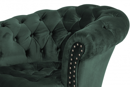 Fotoliu Filip chesterfield, verde, spuma/catifea/lemn, 87x78x83 cm [5]