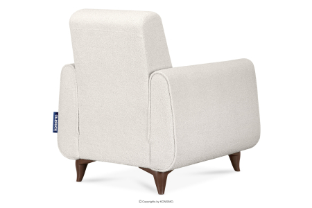 Fotoliu GUSTAVO, Lemn/Stofa, Alb bouclé, 83x95x92 cm [3]