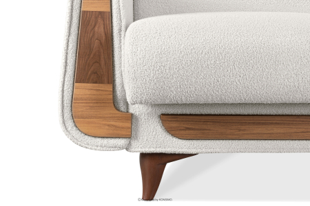 Fotoliu GUSTAVO, Lemn/Stofa, Alb bouclé, 83x95x92 cm [5]