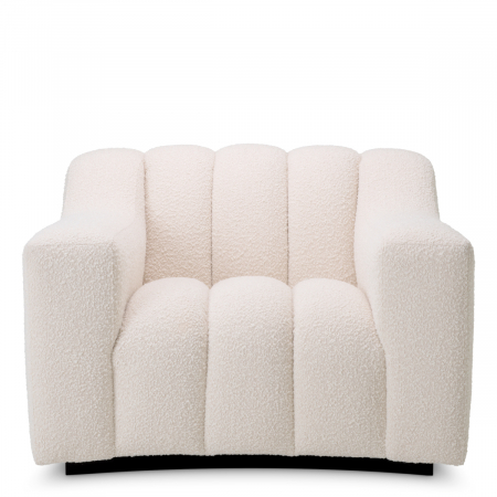 Fotoliu, Kelly bouclé crem, Dims: W. 107 | D. 96 | H. 78.5 | SD. 64 | SH. 47 | AH. 63  (CM) [2]