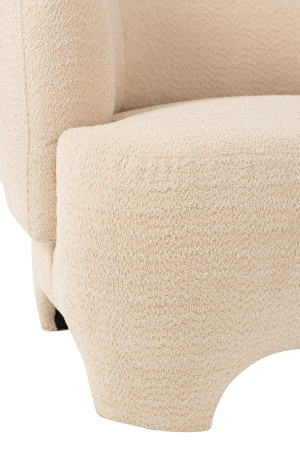 Fotoliu, Knit, Textil/Lemn Alb [4]