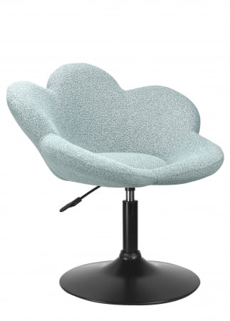 DINING - Fotoliu mic Fleur, Chrome Negru-Albastru
